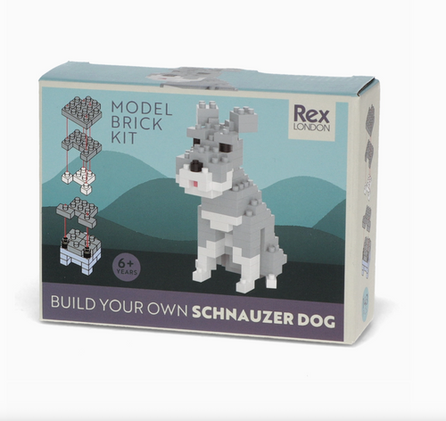 Build Your Own Dog Model Brick Kit - Schnauzer