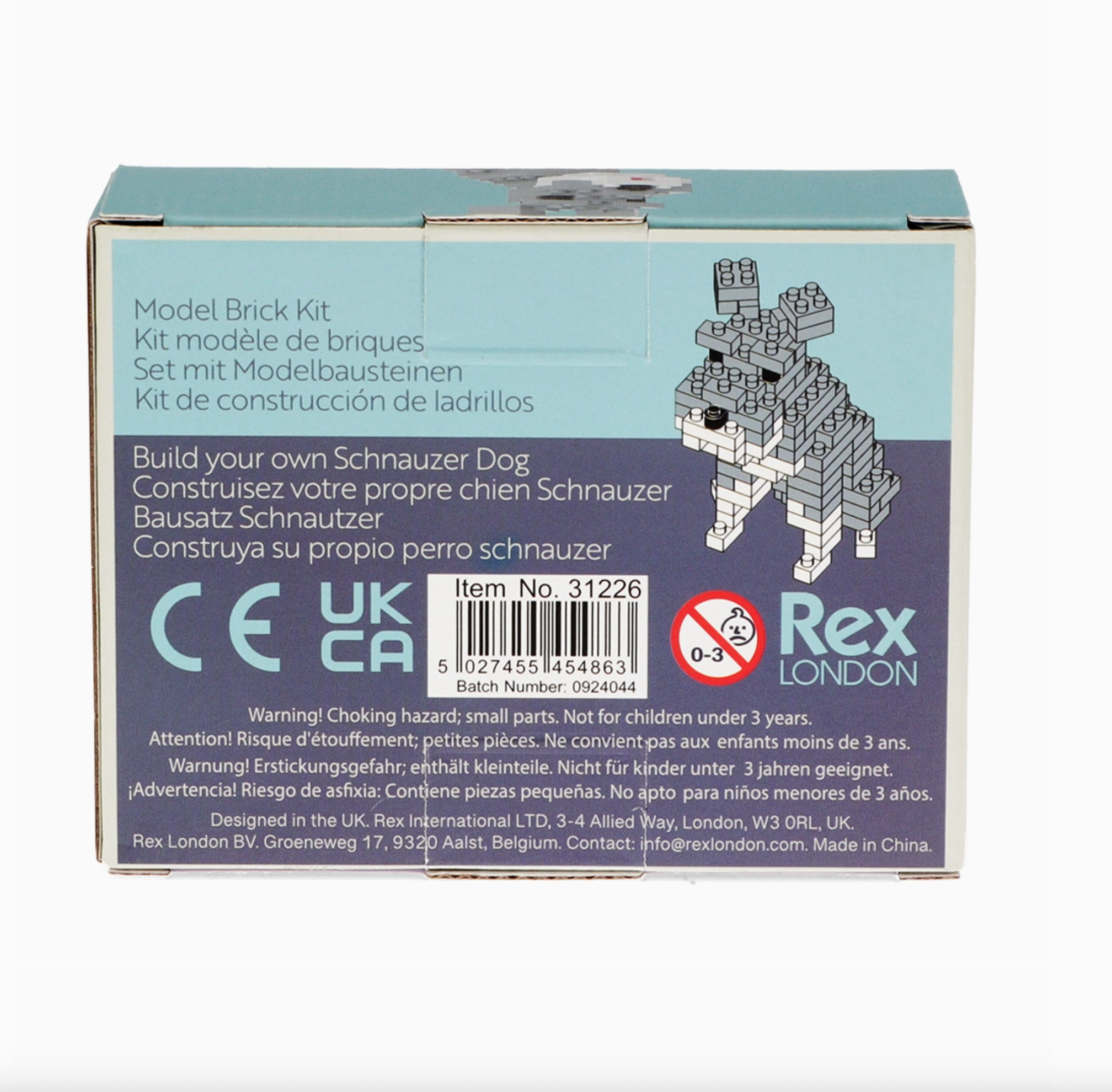 Build Your Own Dog Model Brick Kit - Schnauzer
