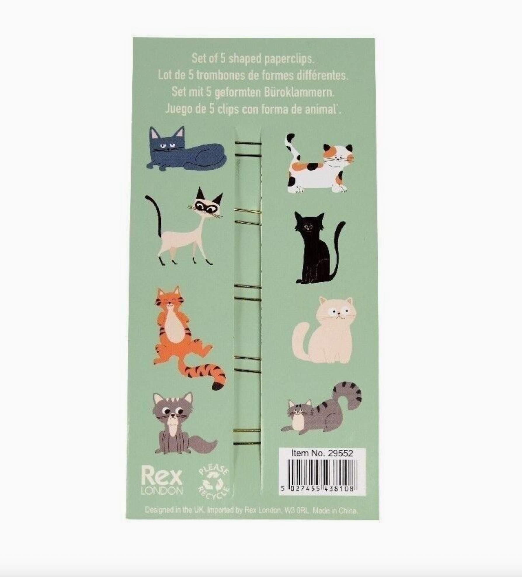 Cat Paper Clips (Set of 5) - Nine Lives