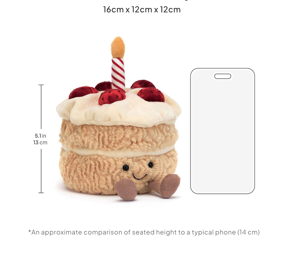 Jellycat Amuseables Birthday Cake