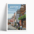 Illustrated print of Glasgow - A4 Size
