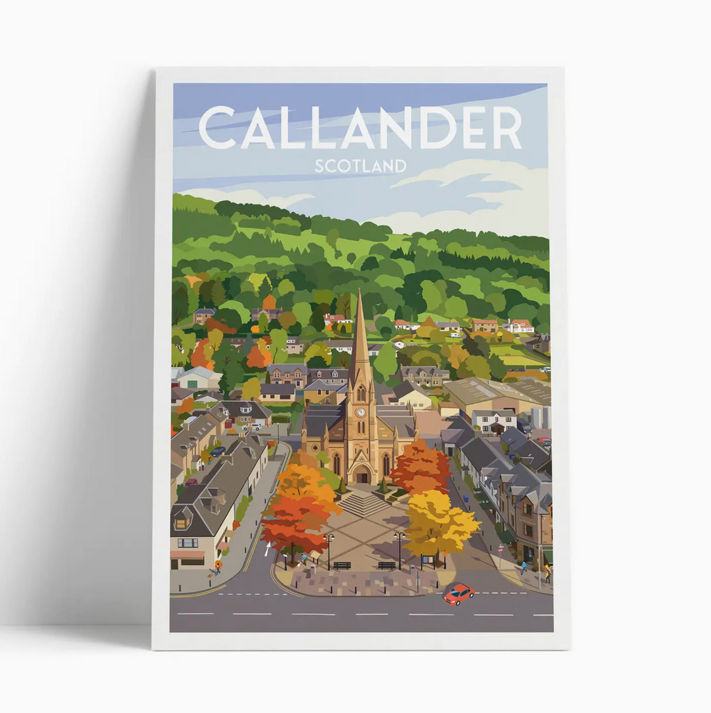 Illustrated print of Scotland - A4 Size