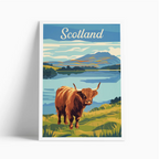 Illustrated print of Scotland - A4 Size
