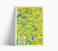 Illustrated print of Scotland - A4 Size