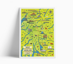 Illustrated print of Scotland - A4 Size