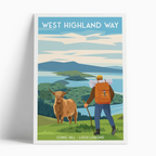Illustrated print of Scotland - A4 Size