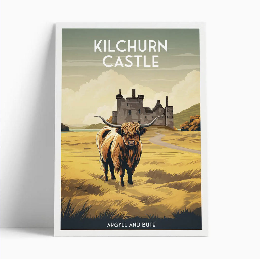 Illustrated print of Scotland - A4 Size