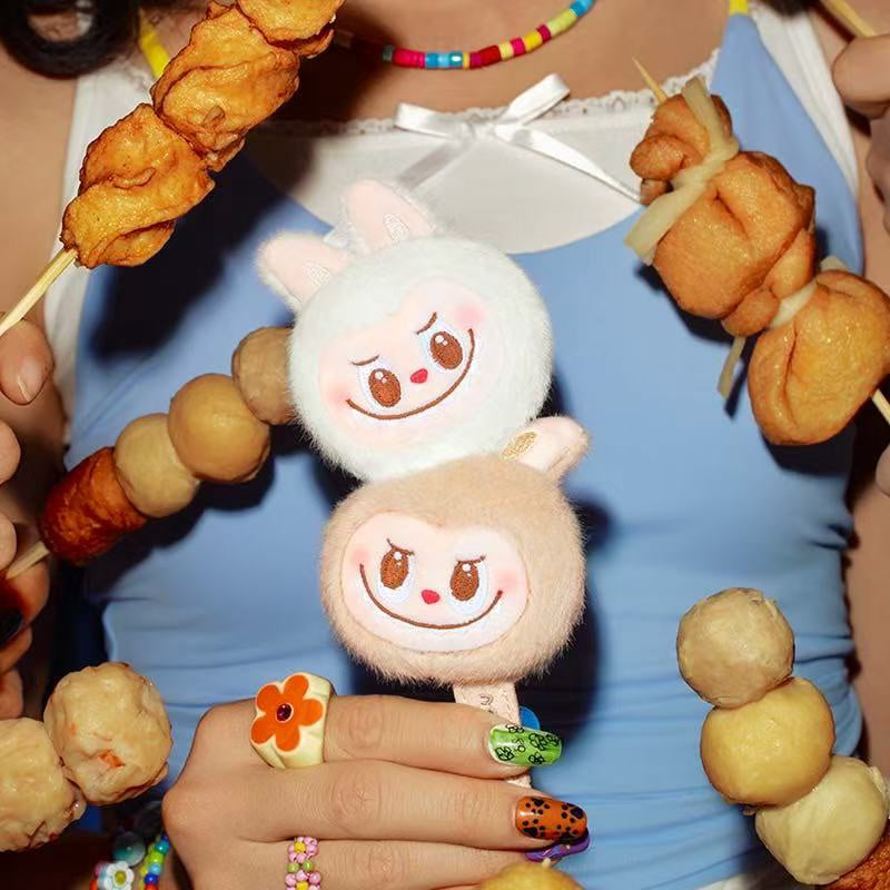 POP MART - Labubu - Strange Convenience Store Series Seafood Meatballs String Plush Pendant - No return & refund & exchange - Resale
