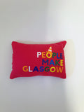 Fabric Handmade People Make Glasgow Pillow Fridge Magnet (Large)