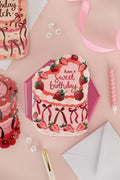 Sweet Birthday - Strawberry Birthday Cake Shaped Card