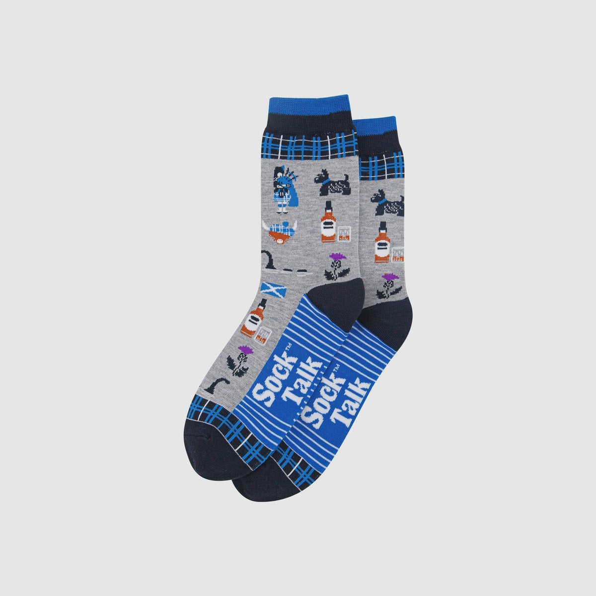 Scotland Landmarks Bamboo Socks in Light Grey (UK7-11)