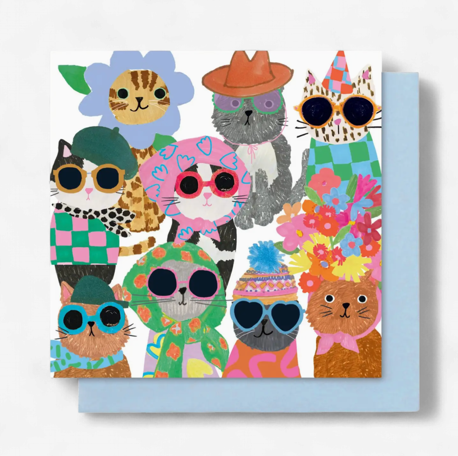 Cats in Hats Greeting Card