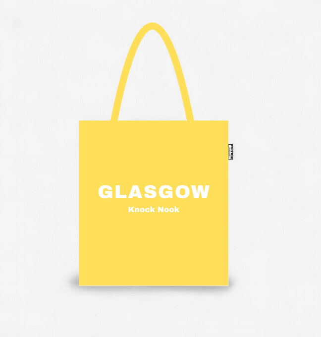 Knock Nook Original Design - Glasgow Tote Bag (Yellow)