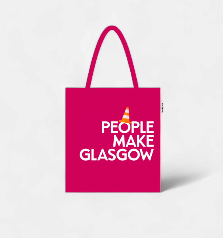 Knock Nook Original Design - People Make Glasgow Canvas Bag