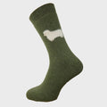 GEMJAR Green thick socks with fluffy sheep