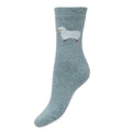 Gemjar Thick wool blend light blue socks with fluffy sheep