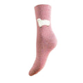 Gemjar Thick pink socks with cream fluffy sheep