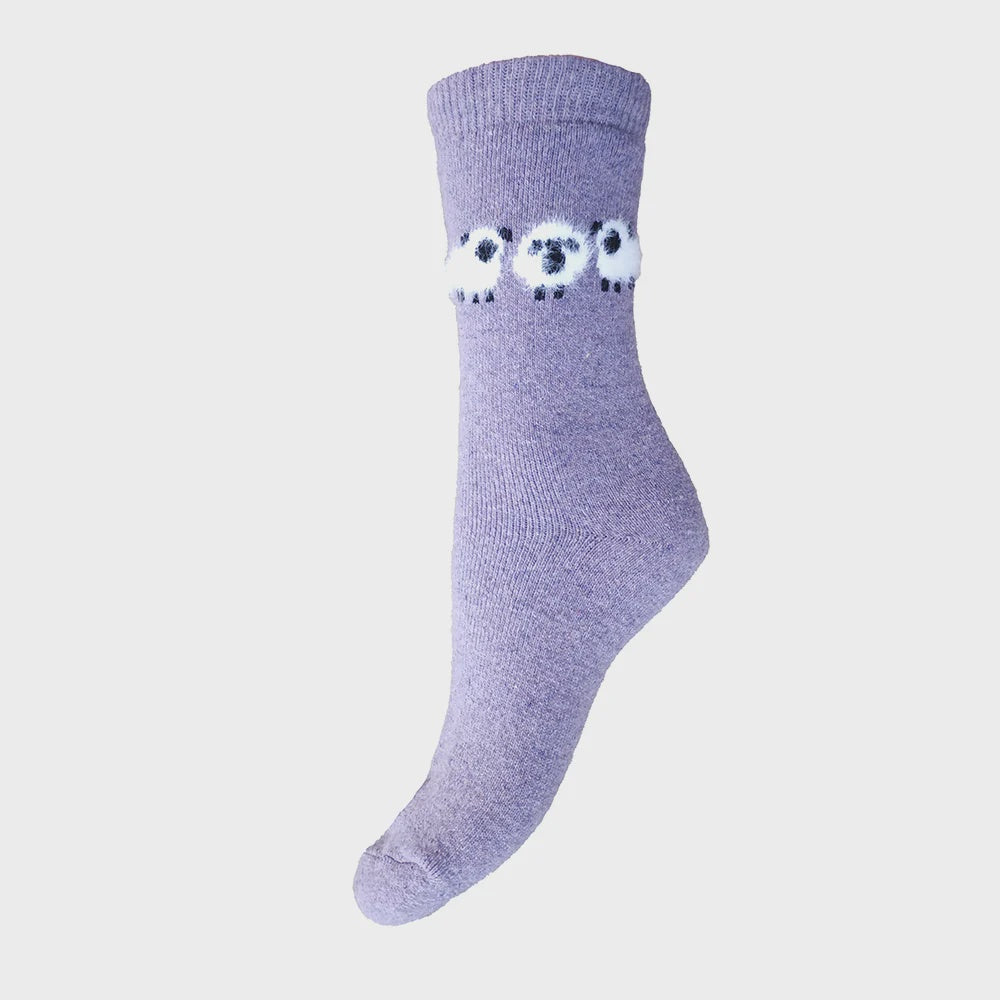 Gemjar Lilac Fluffy Sheep Socks