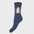 GEMJAR Blue Fluffy polar bear socks